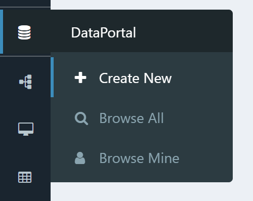 Composable DataPortals menu