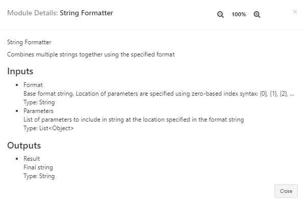 String Formatter Detail