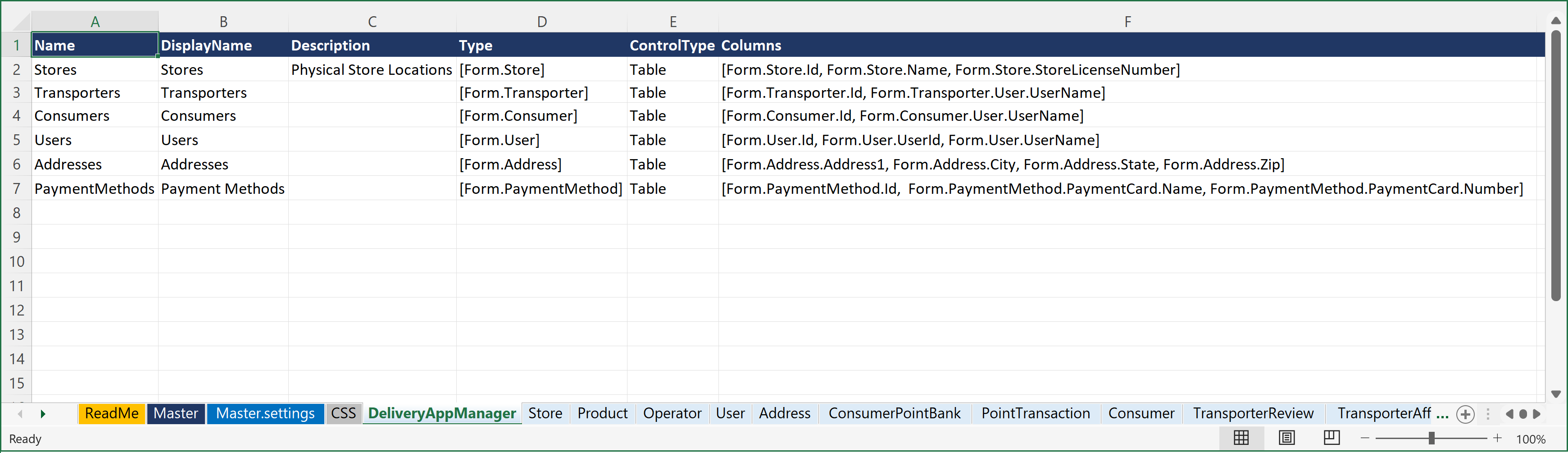 !Composable DataPortals - DeliveryAppManager Sheet