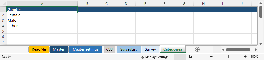 !Composable DataPortals Survey Categories Sheet