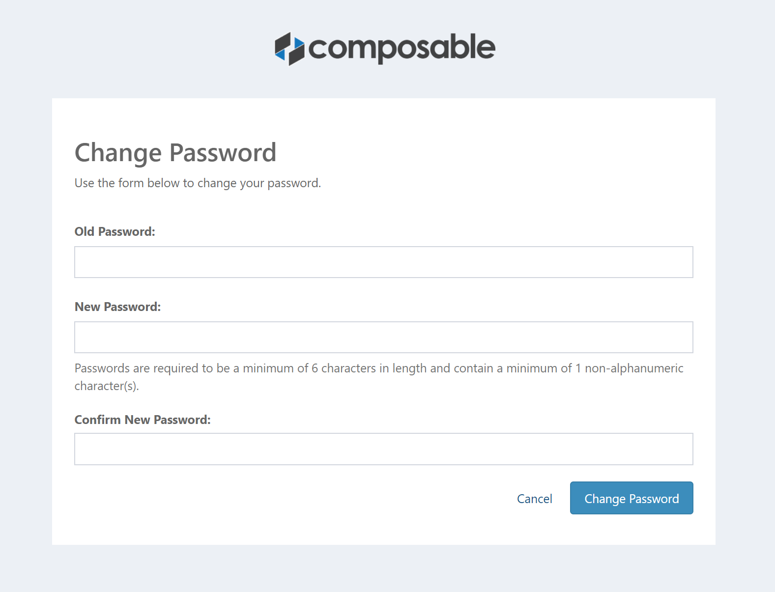!Change Password Page